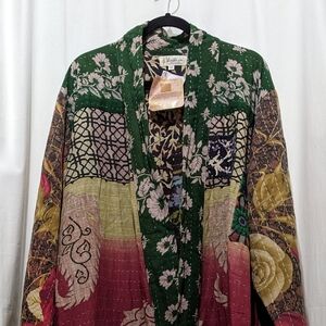Kantha Bae Quilted Jacket Handmade One Of A Kind NWT